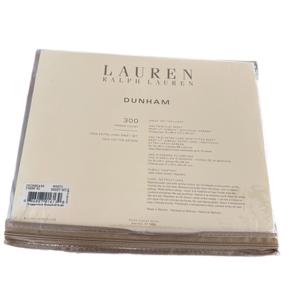 Ralph Lauren Dunham White Bedding Set - Picture 2 of 3